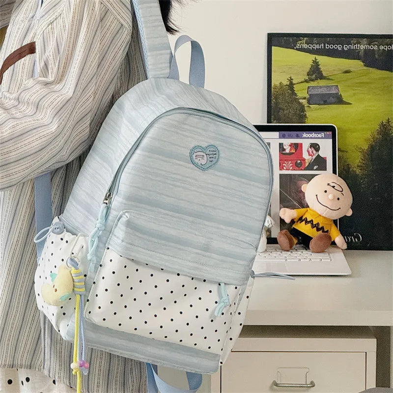 Korean Style Lightweight School Backpack for Girls 20-35L