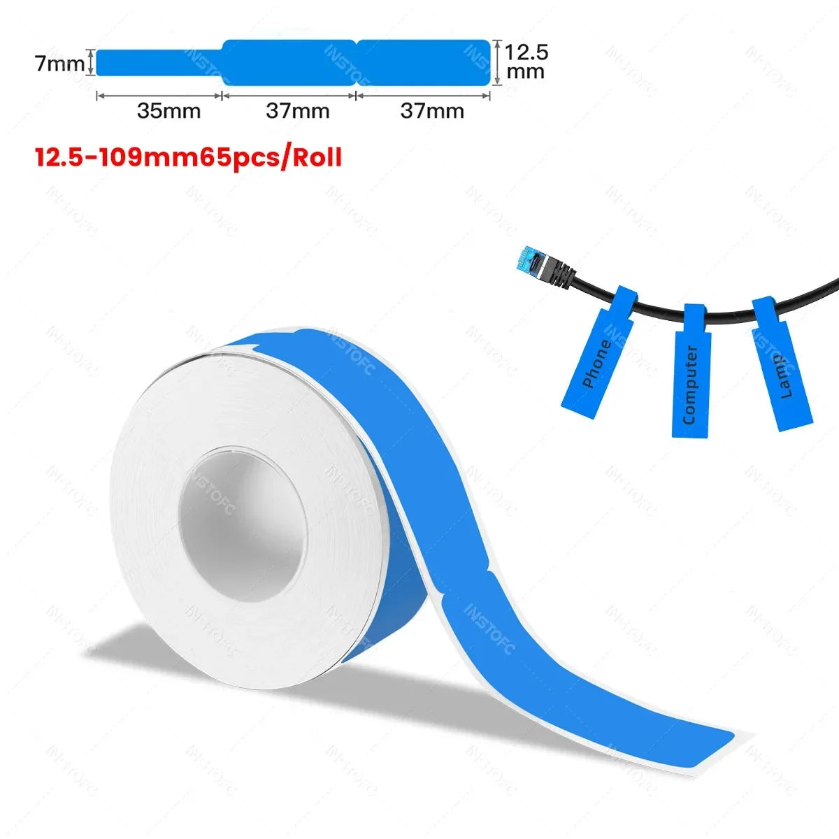 Thermal Label Tape 12–15mm Roll for Marklife P11 P12 DELI Q2 D30