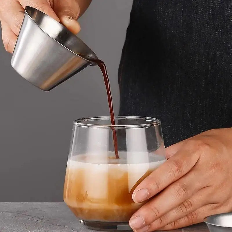 304 Stainless Steel Espresso Measuring Cup with Scale Mark