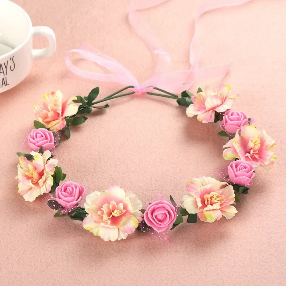 Handmade Flower Crown Wreath – Boho Floral Hair Accessory