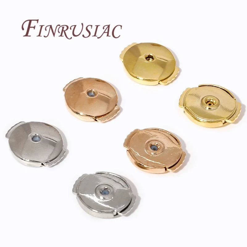 18K/14K Gold Plated Locking Earring Backs for Studs | DIY Findings