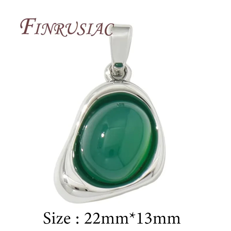 18K Gold Plated Natural Stone Charms – DIY Jewelry Pendants