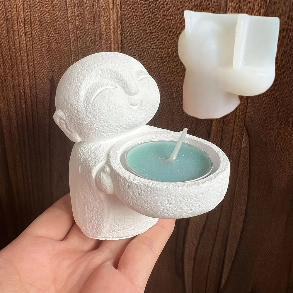 Zen Monk Meditation Silicone Mold – Candle Resin DIY Craft