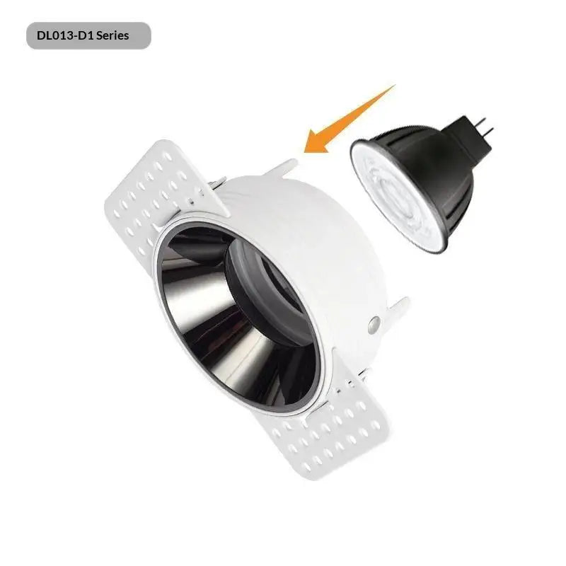 Trimless Recessed LED Downlight GU10 MR16 Anti-Glare Spotlight