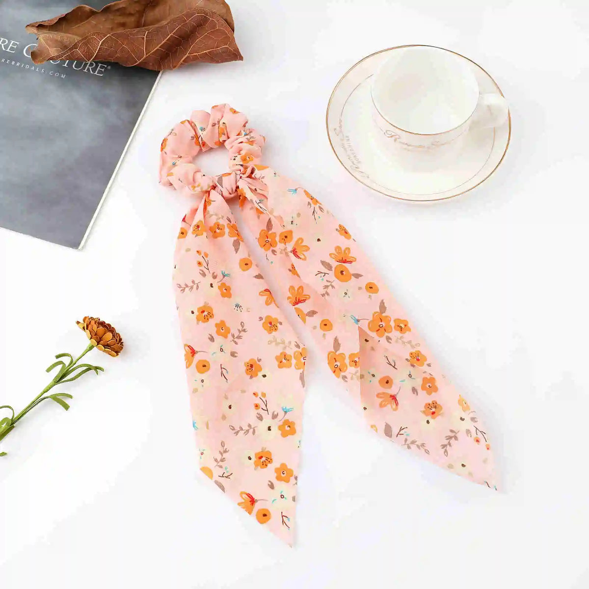 Korean Polka Dot Scrunchies – Women's Elastic Hair Ties & Scarf