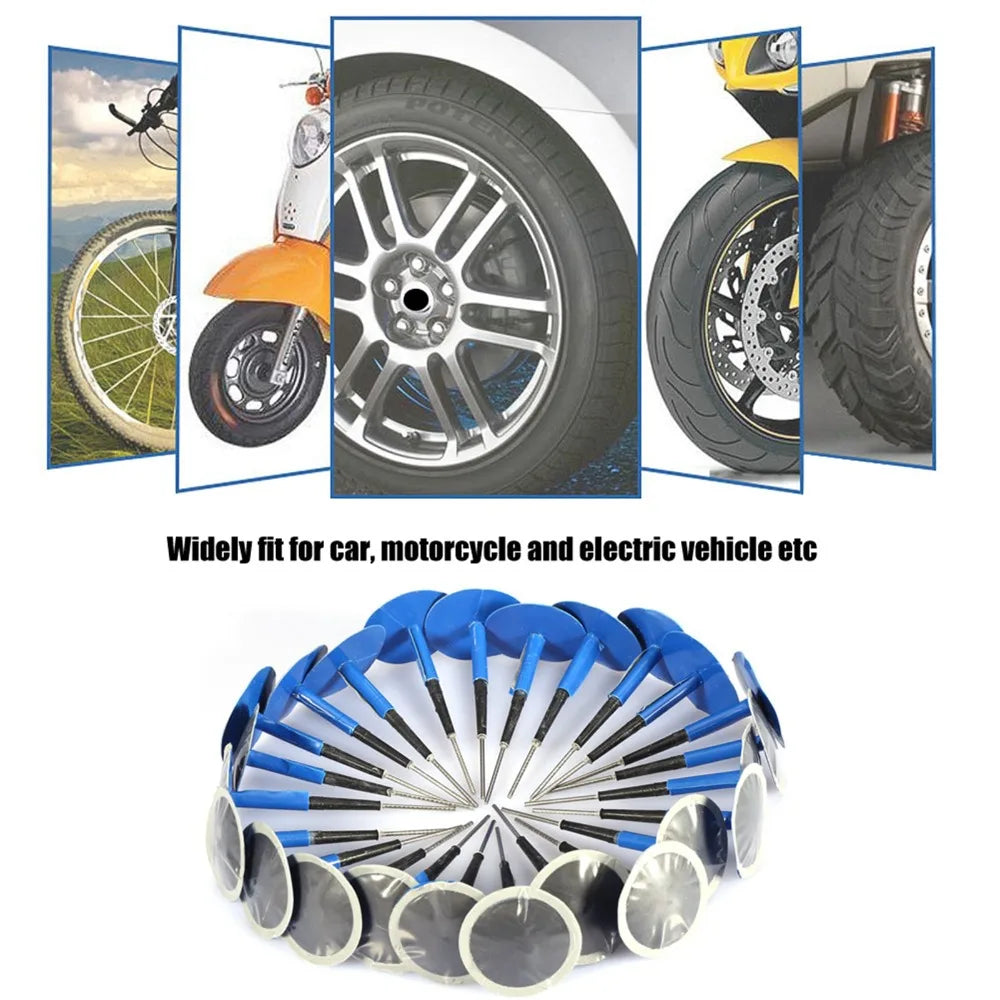 24PCS Tubeless Tire Repair Mushroom Plugs – 3 Sizes Universal Kit