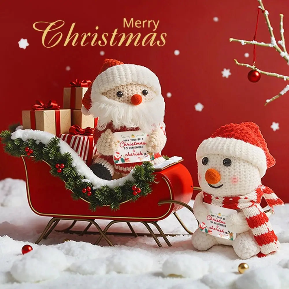 Mini Crochet Christmas Dolls – Handmade Knit Holiday Ornaments