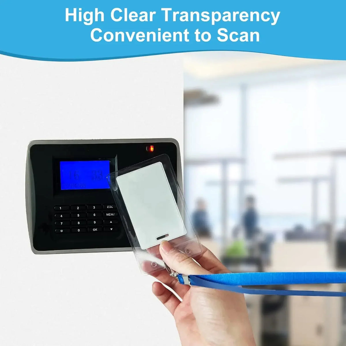 Transparent Waterproof ID Badge Holders with Resealable Zip