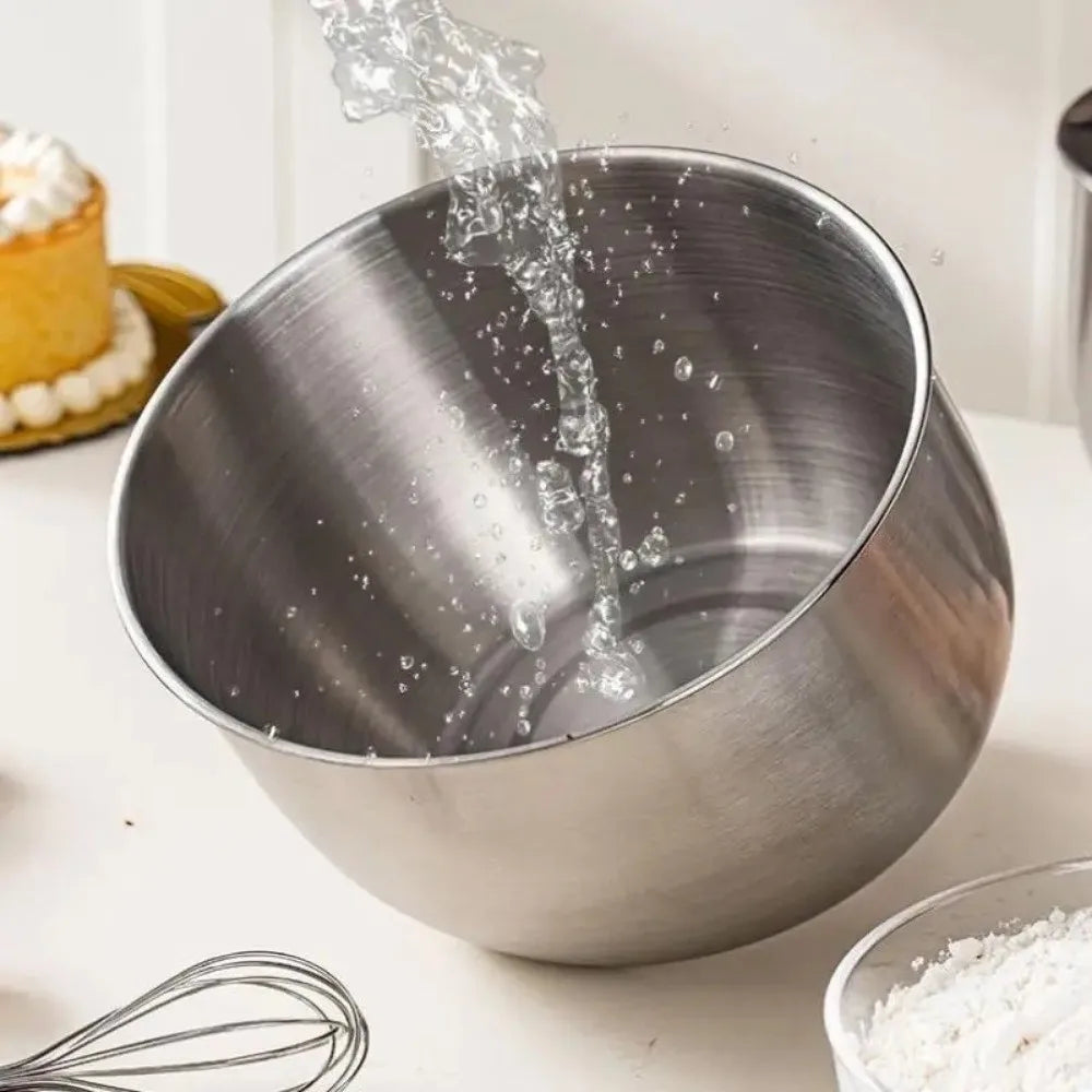Stainless Steel Mixing Bowl – Deep Splash-Proof Design, S–XL