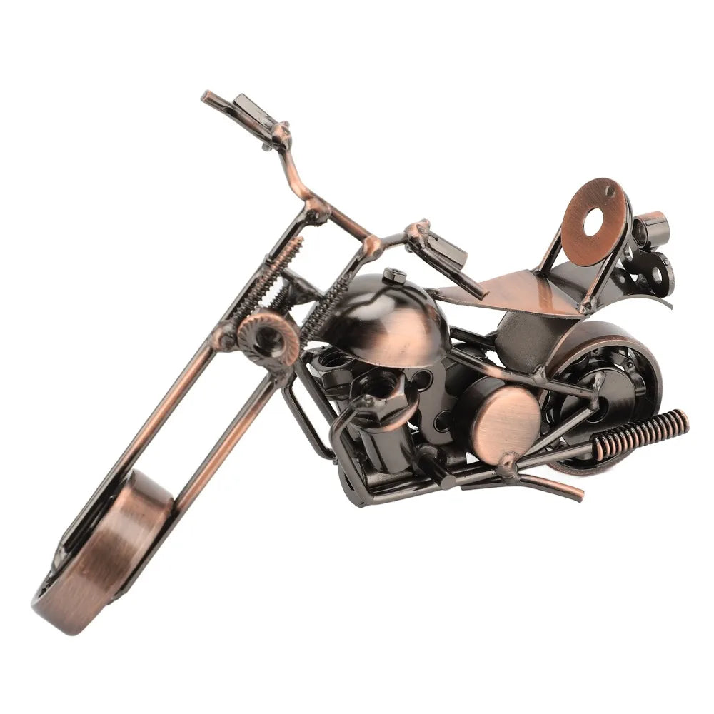 Handcrafted Iron Motorcycle Model – Movable Wheels & Handlebars