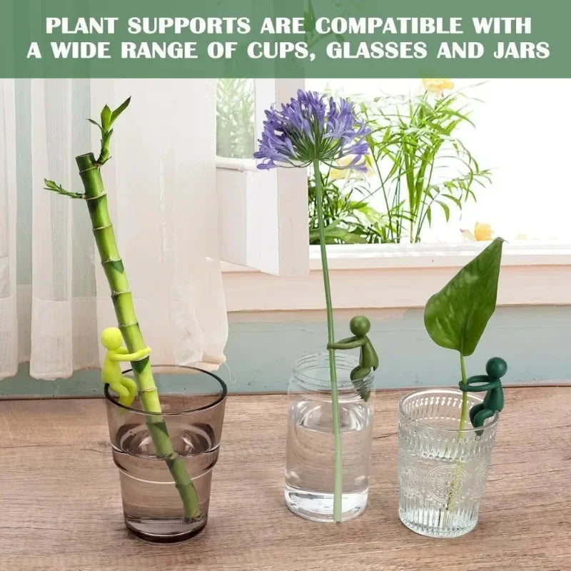 3pcs Cute Little Man Plant Support Stand – Vine & Flower Bracket