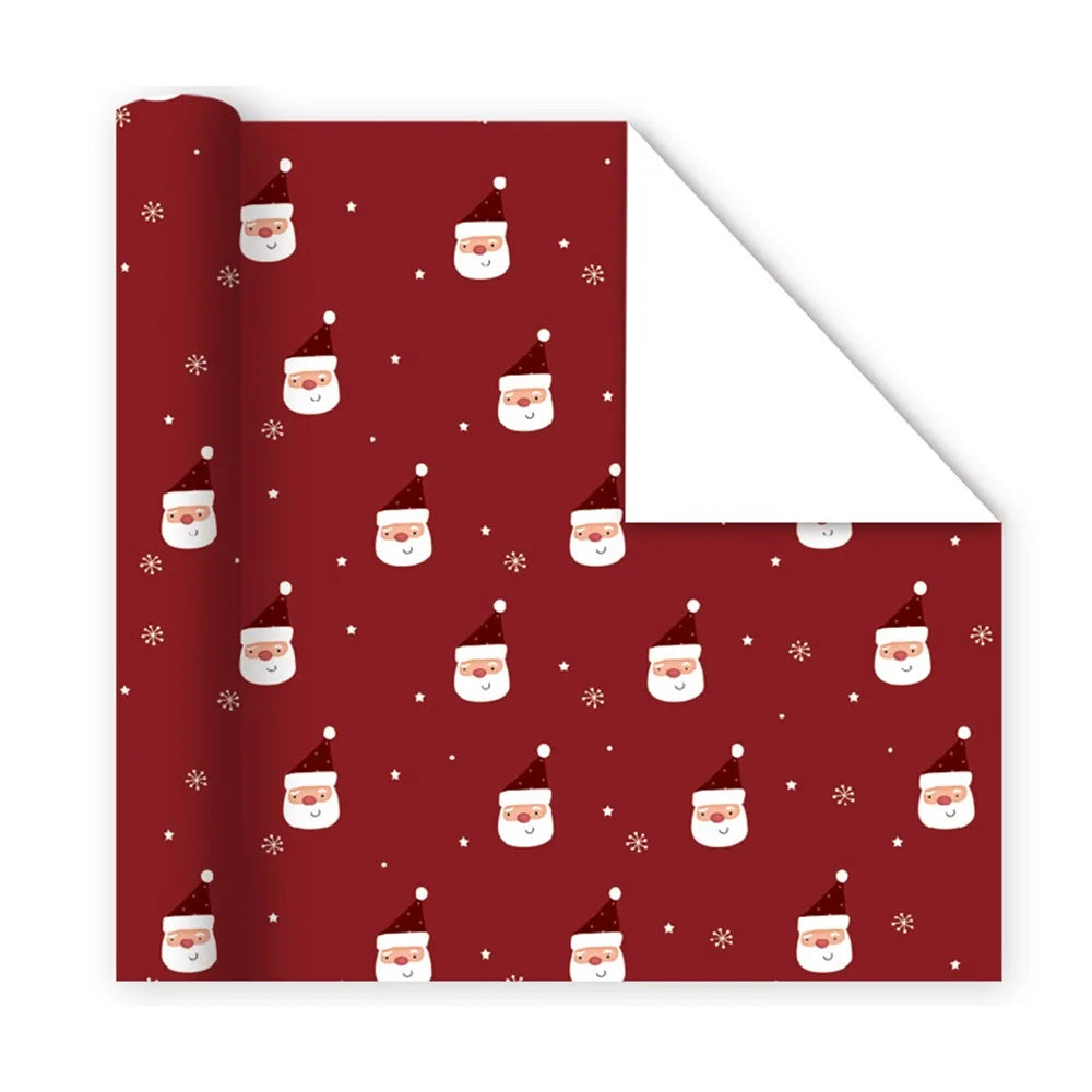 Vintage Christmas Gift Wrapping Paper – Santa & Tree DIY Craft
