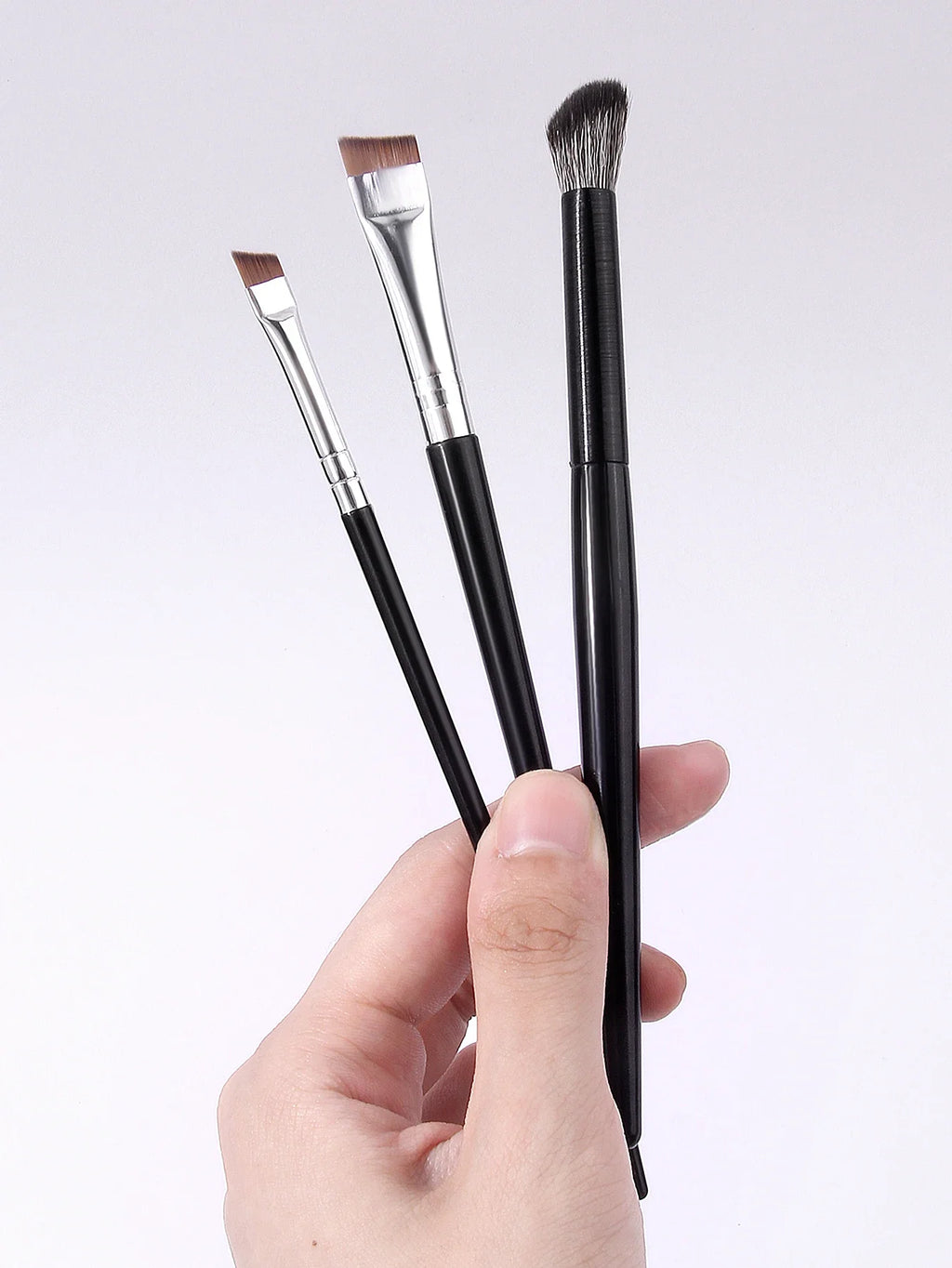 3-Piece Eye Makeup Brush Set – Eyeliner, Brow & Blending