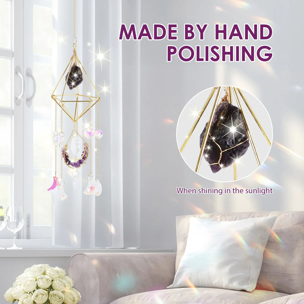 Hanging Crystal Suncatcher for Window & Garden Décor