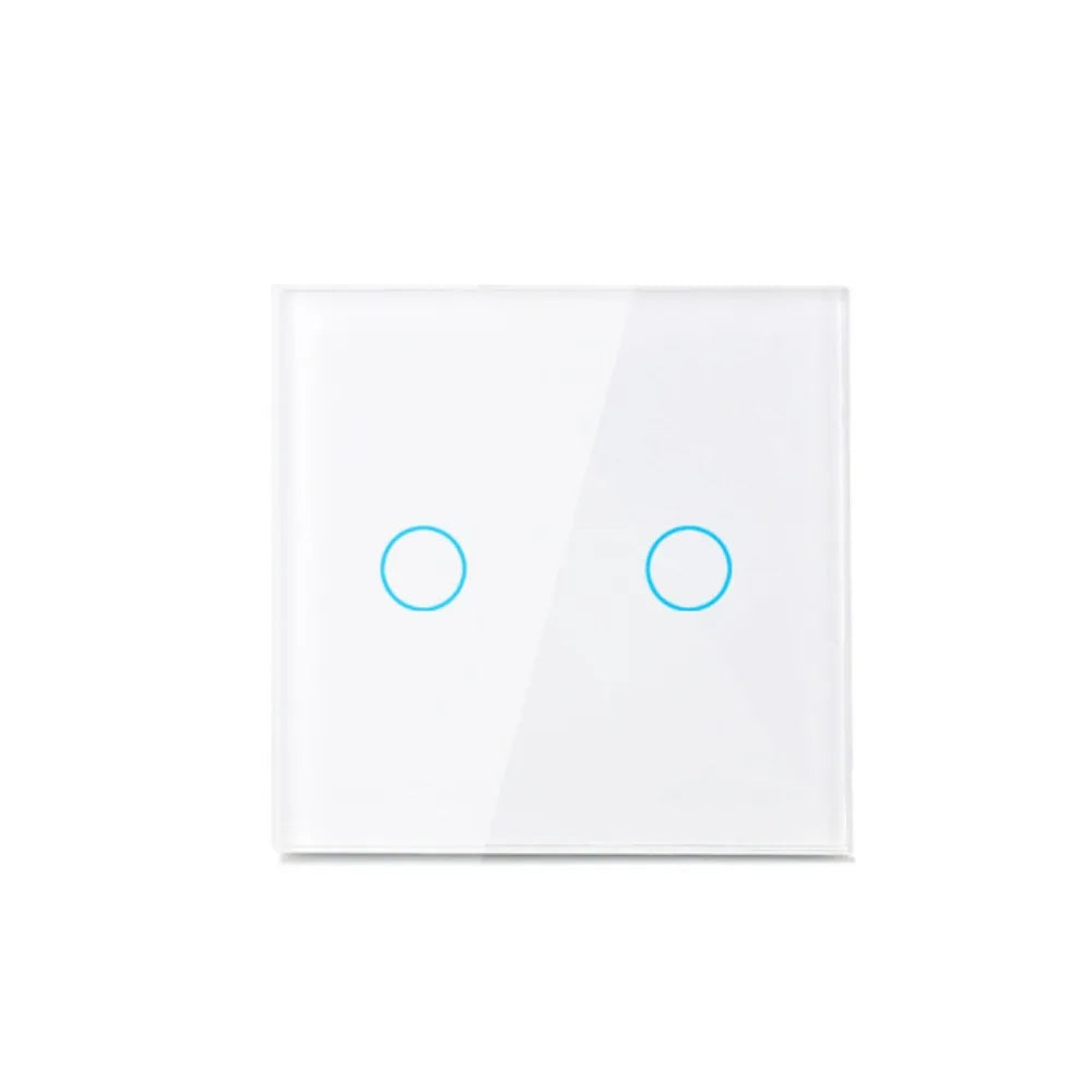 Crystal Glass LED Touch Wall Switch 1/2/3 Gang EU 100-240V