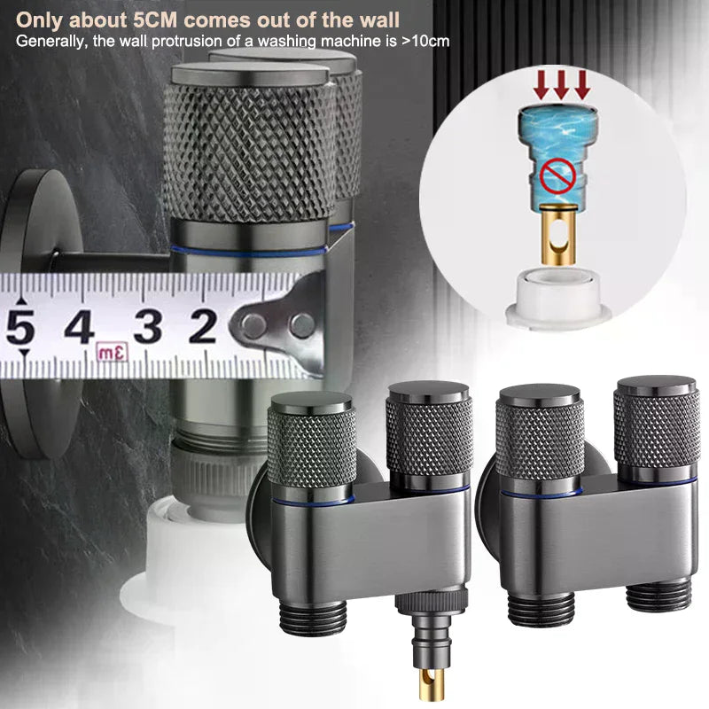 Stainless Steel 1-Inlet 2-Outlet Water Diverter Corner Valve