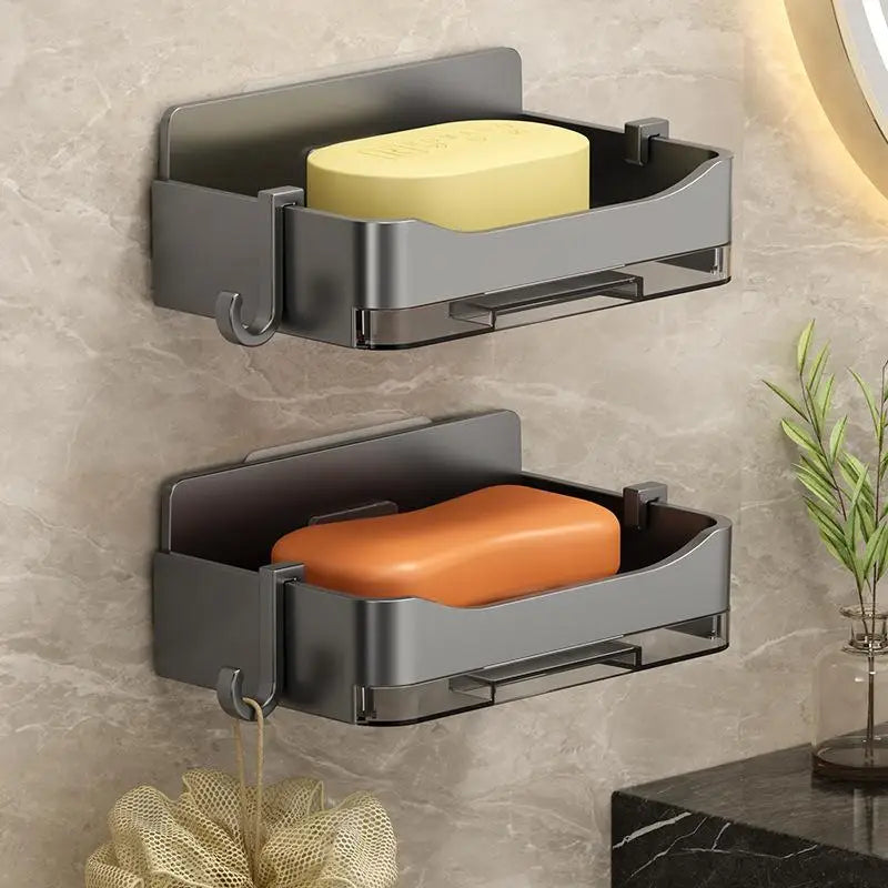 No-Drill Wall Mounted Soap Dish with Self-Draining Tray