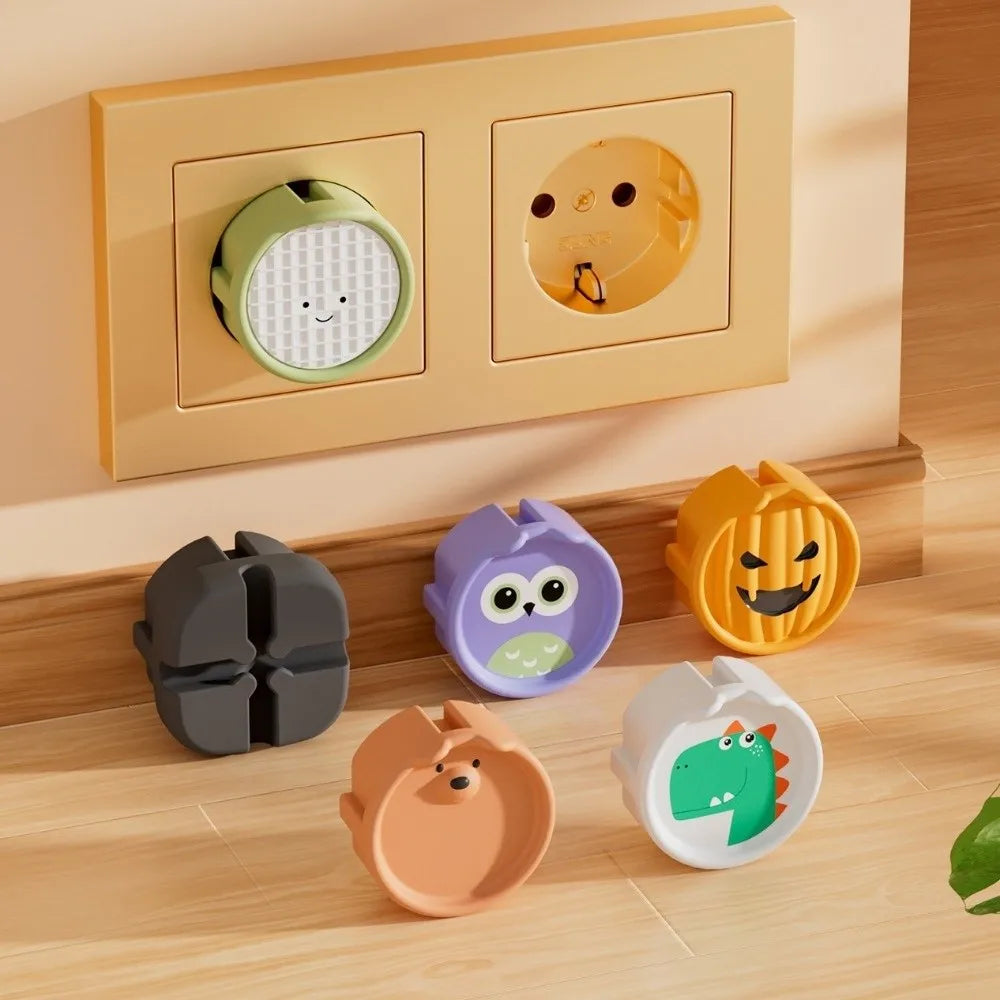 Silicone Outlet Safety Covers 5-Pack – Dustproof Socket Plugs