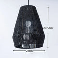 Handwoven Rattan Pendant Light Shade | Farmhouse Basket Lamp
