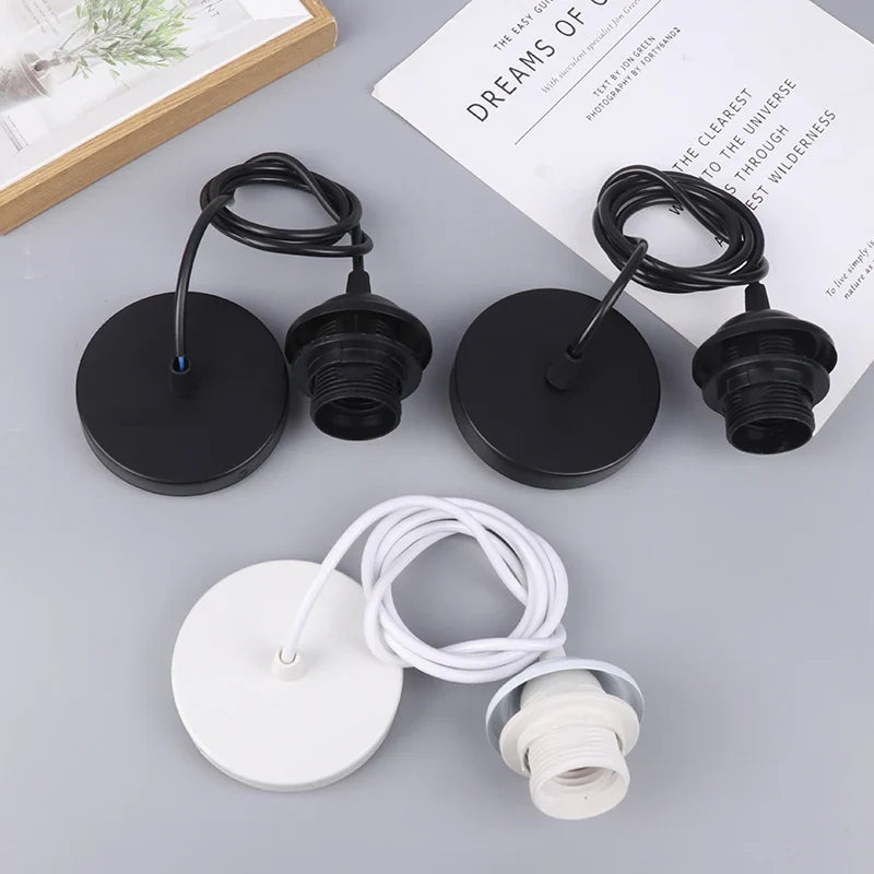 Retro E27 Pendant Lamp Holder Socket with Hanging Wire 1m/1.5m