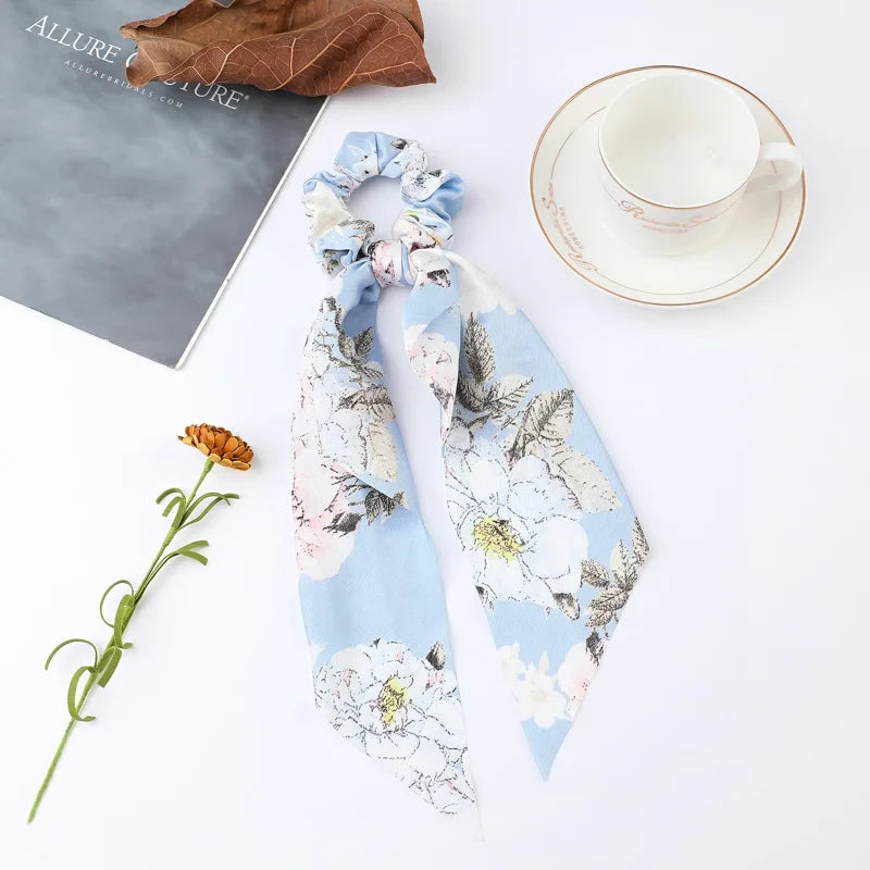 Korean Polka Dot Scrunchies – Women's Elastic Hair Ties & Scarf