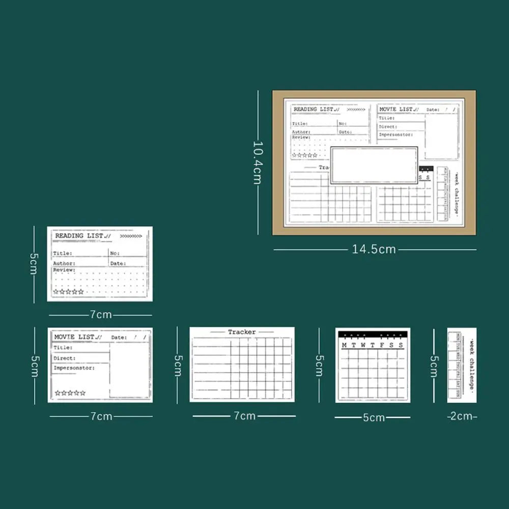Wooden Journal Stamp Set – Planner & Scrapbooking Stamps