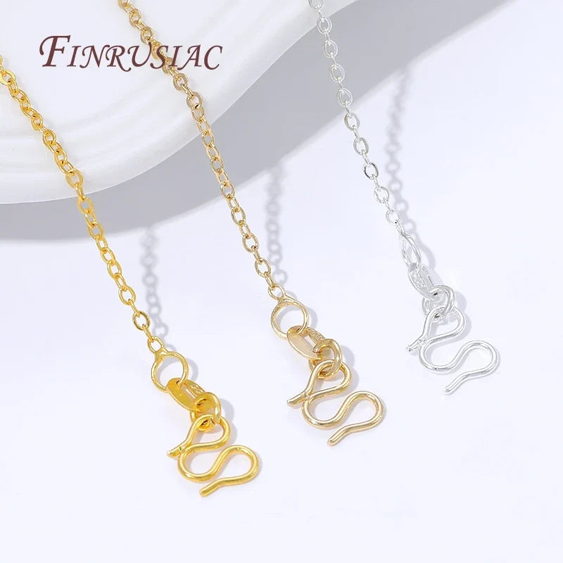 18K Gold Plated O Link Chain Necklace 45cm | DIY Jewelry 2/4/6pc