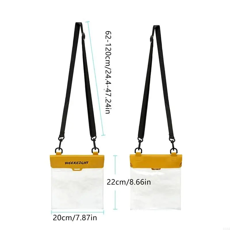Waterproof Phone & E-Reader Crossbody Bag | Clear Front