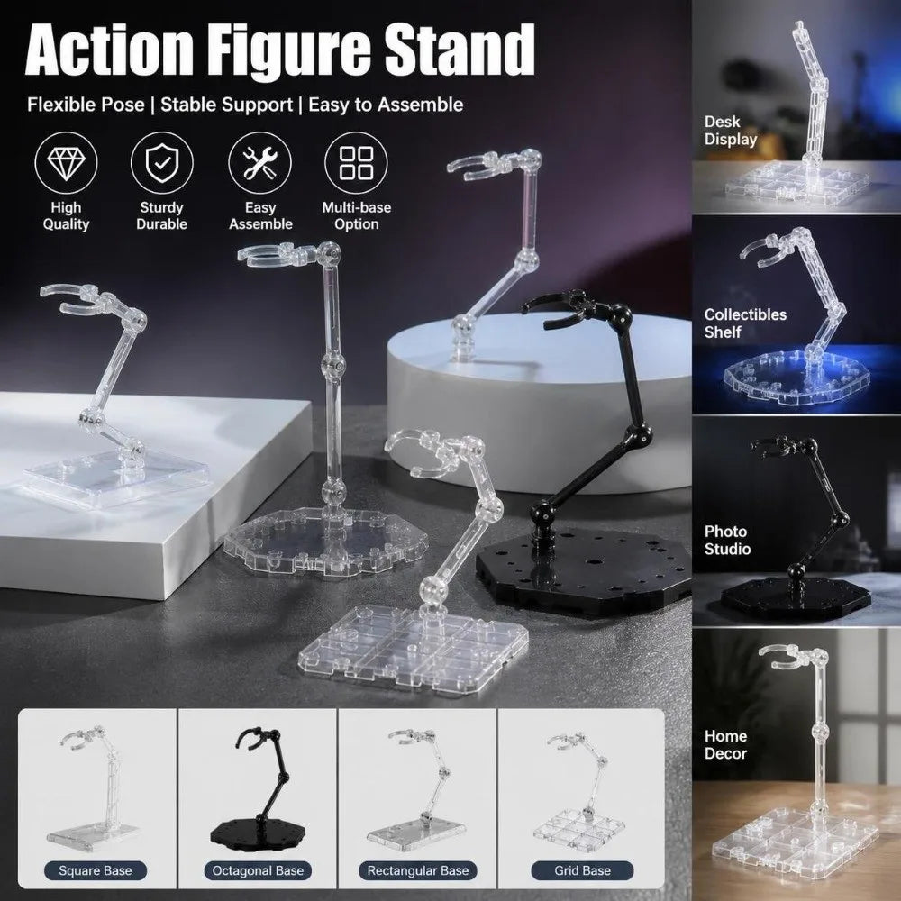 Transparent Gundam Action Figure Display Stand – PVC 1/144