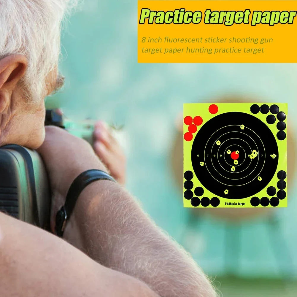 8-Inch Reactive Splatter Shooting Target Stickers – High Visibility