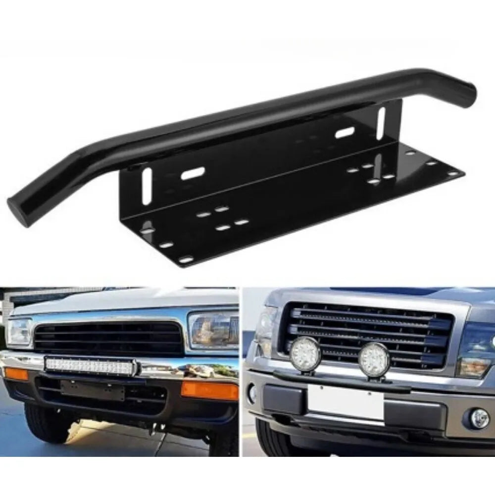 Universal Aluminum Auxiliary Light & License Plate Bracket