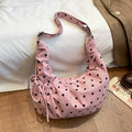 Polka Dot Flannel Crossbody Dumpling Bag | Women's Hobo Bag