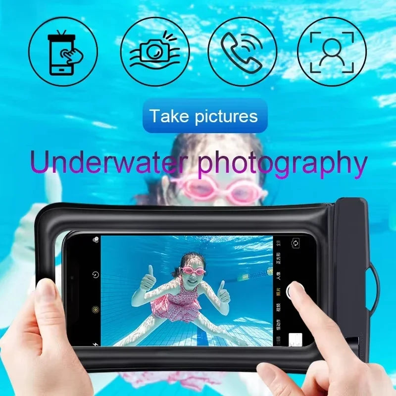 Waterproof Phone Pouch Luminous Dry Bag | Touchscreen
