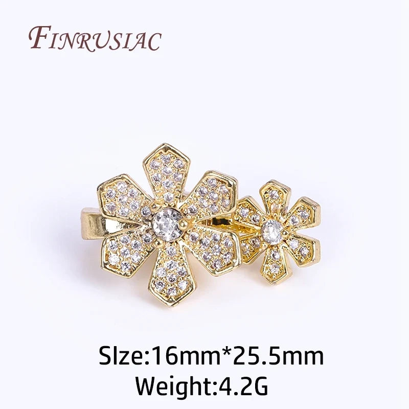 18K Gold Plated Zircon Magnetic Pearl Clasp | DIY Jewelry Findings