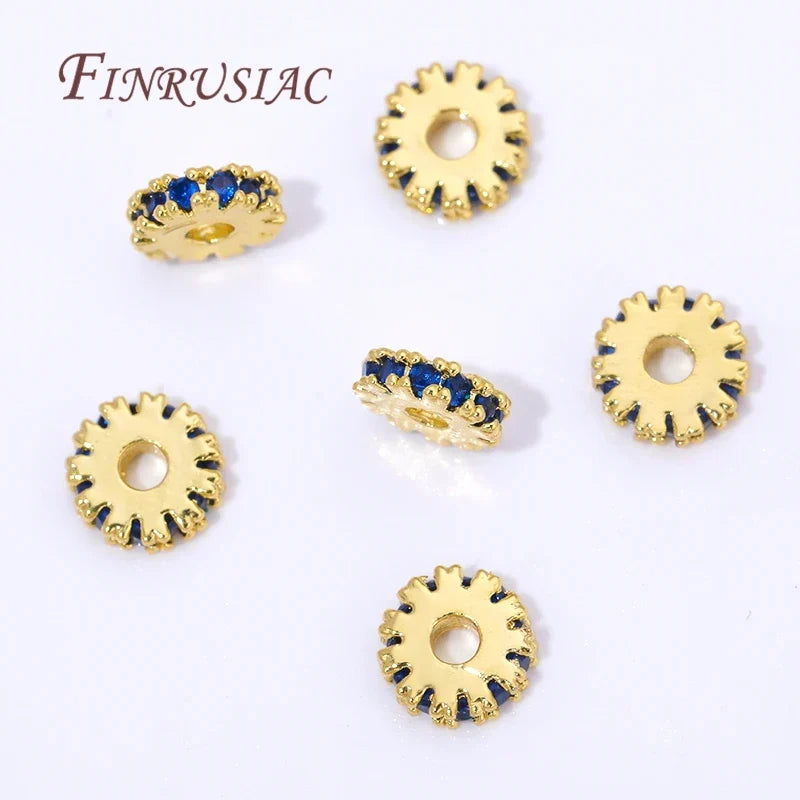 5mm 18K Gold Plated Brass Spacer Beads for Jewelry Making