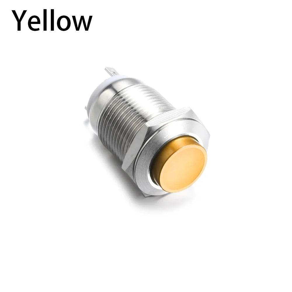 12mm Waterproof Momentary Metal Push Button Switch 250V