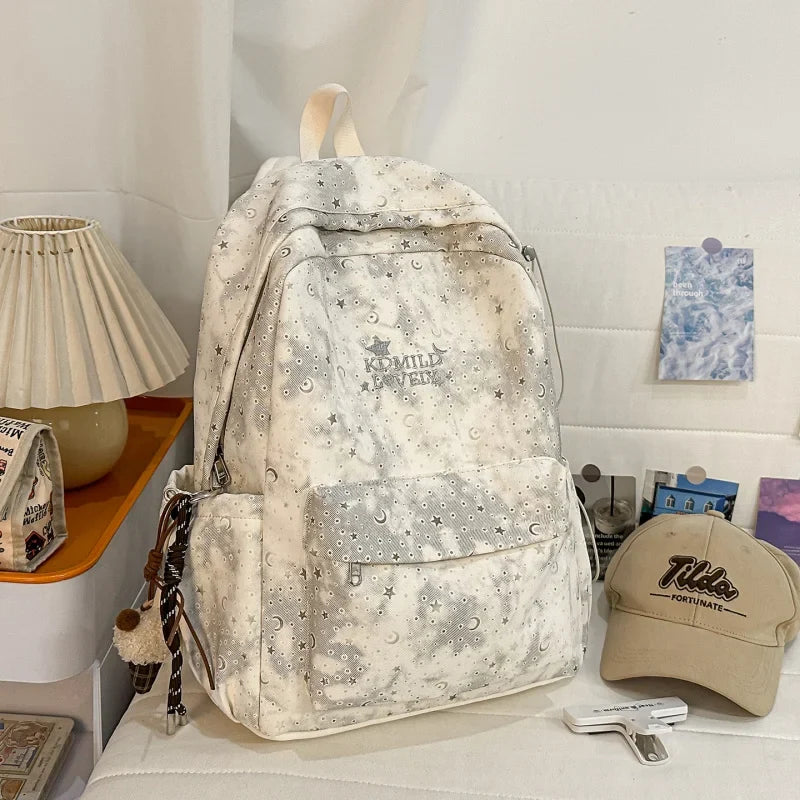 Nixie Tie-Dye Star Backpack – School & College Nylon Bag