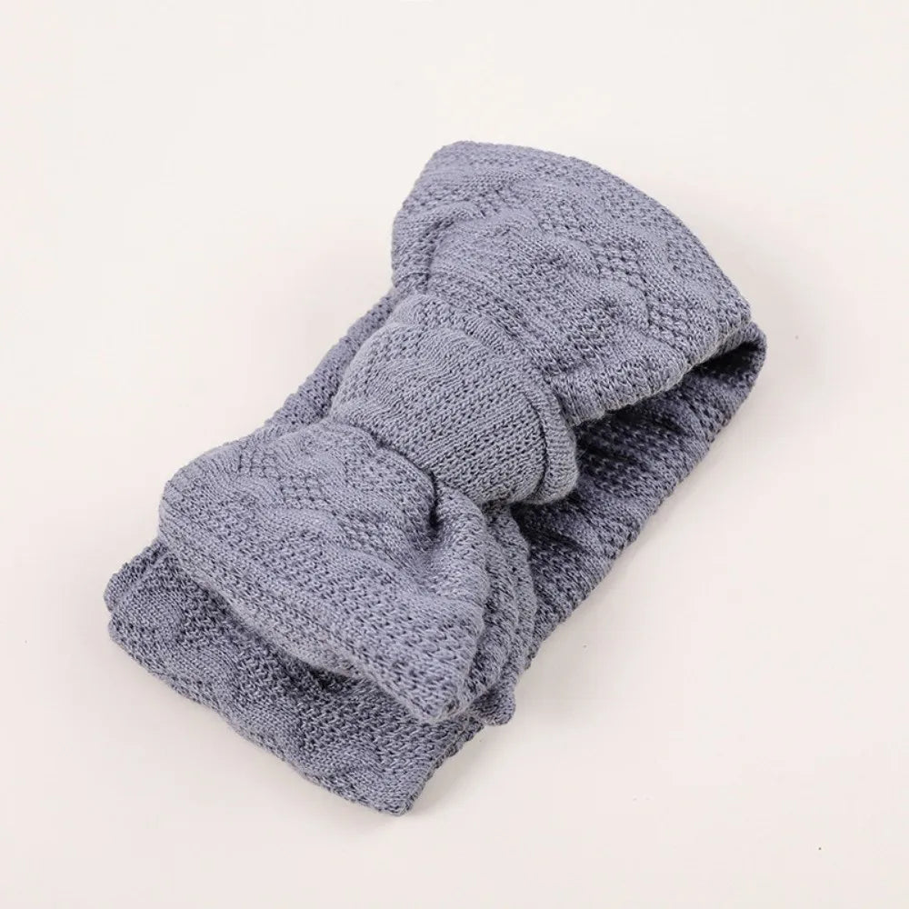 Baby Wide Jacquard Knit Headband – Warm Elastic Winter Wrap