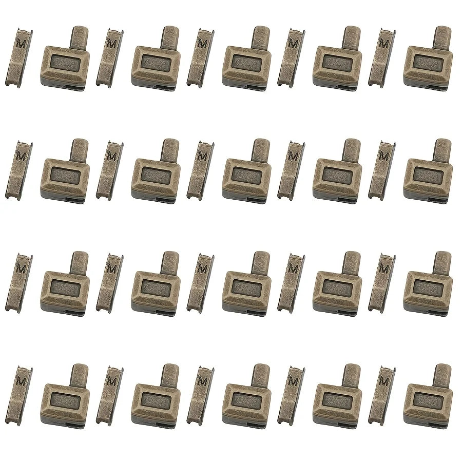 20-Piece Metal Zipper Sliders – Gold Silver Bronze Black #5