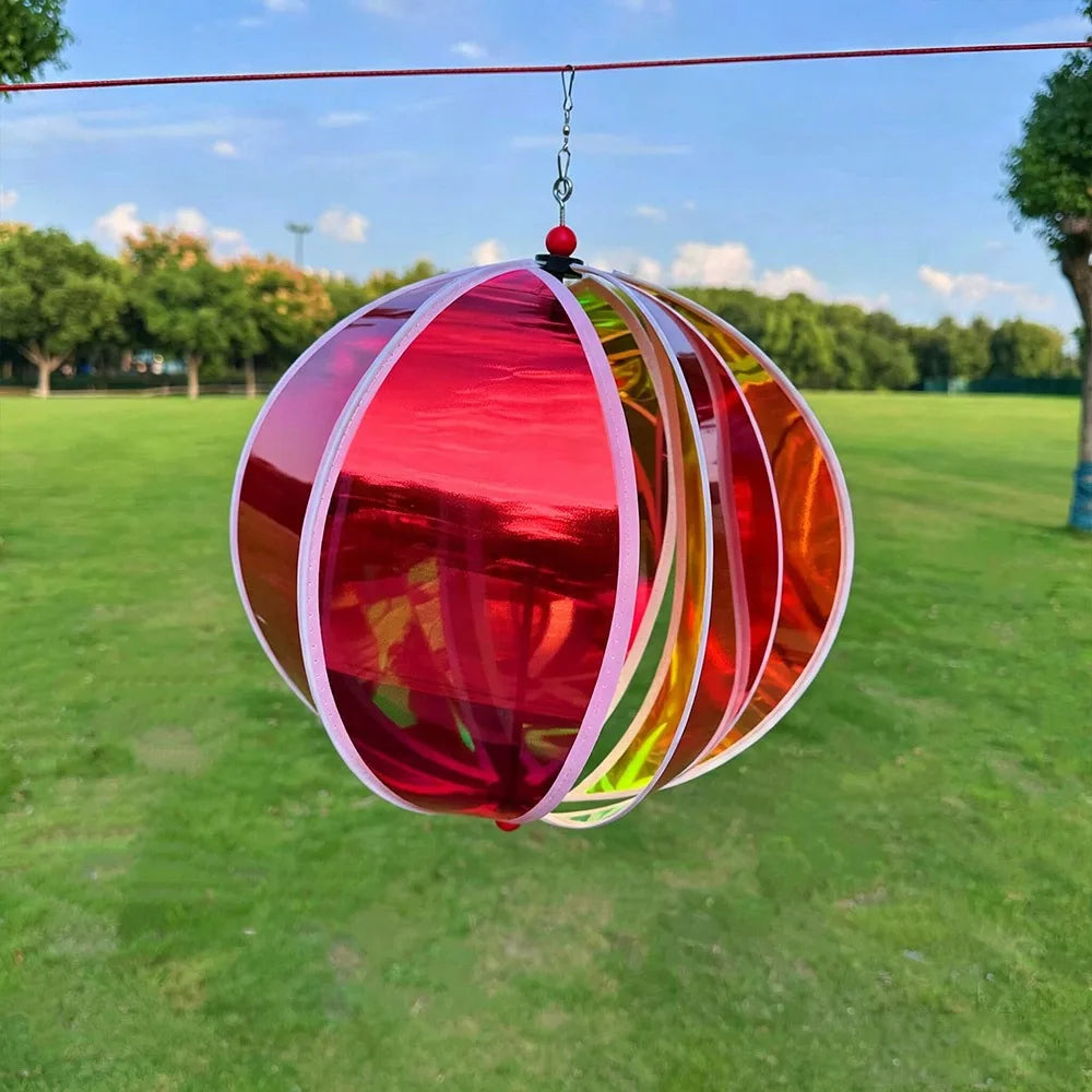 Rainbow Hot Air Balloon Wind Spinner – Colorful Garden Decor
