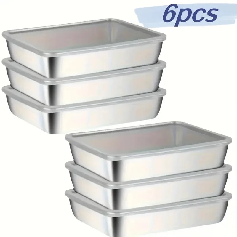 Stainless Steel Food Containers with Lids – Stackable Meal Prep Set