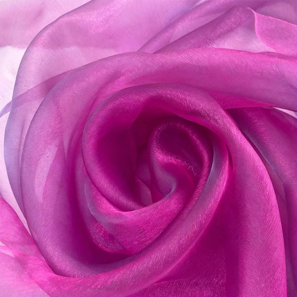 Two-Tone Gradient Organza Fabric 150x100cm – Soft Sheer Yarn