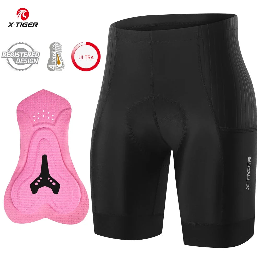 X-Tiger Women's MTB Cycling Shorts – 8Hr Padded Quick Dry
