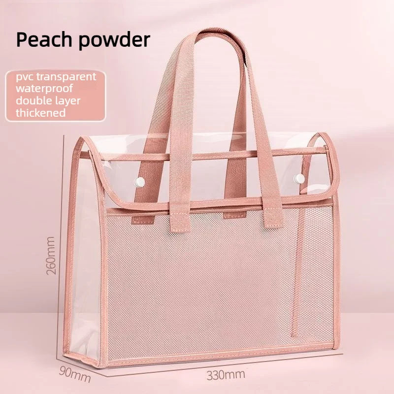 Waterproof Transparent Organizer Bag – Large Capacity PVC Tote