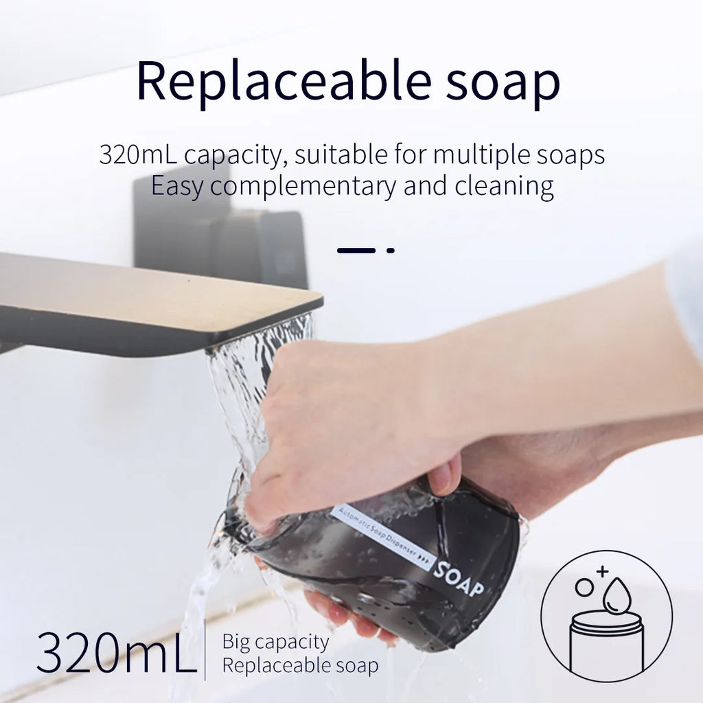Automatic Foam Soap Dispenser 320ml – USB-C Rechargeable