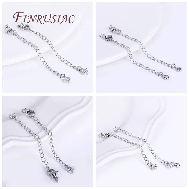 18K Gold Plated Brass Chain Extender 70mm | 8 Styles