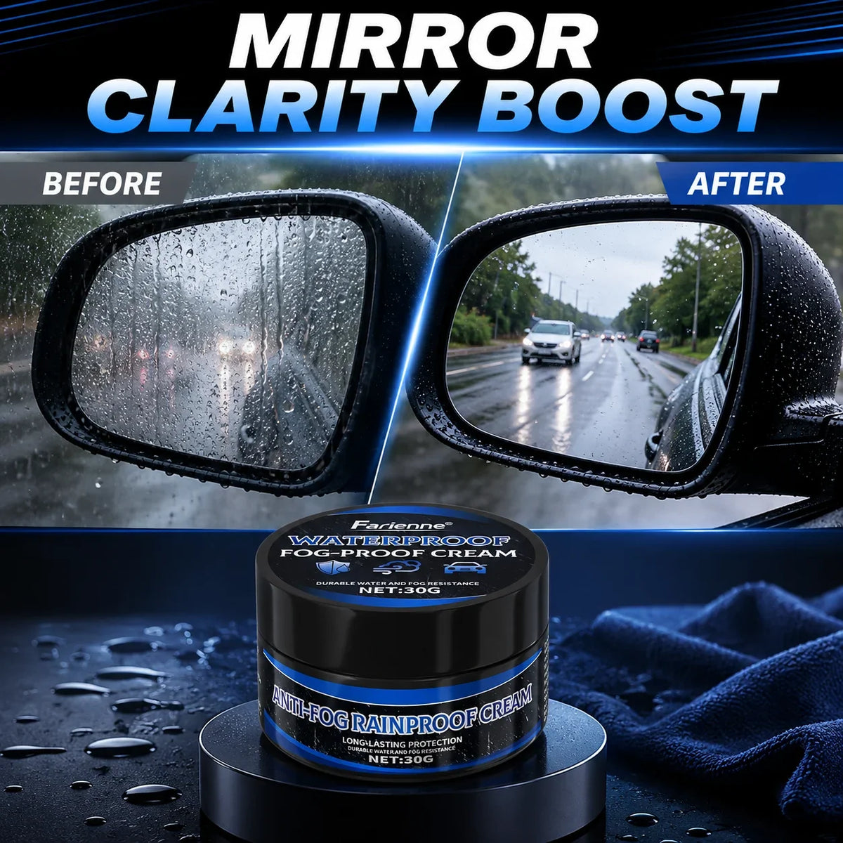 Nano Anti-Fog Cream – Helmet Visor, Windscreen & Glass Coat