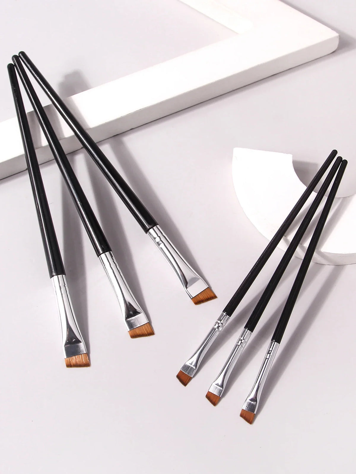 6-Piece Eye Makeup Brush Set – Eyeliner & Eyebrow Brushes
