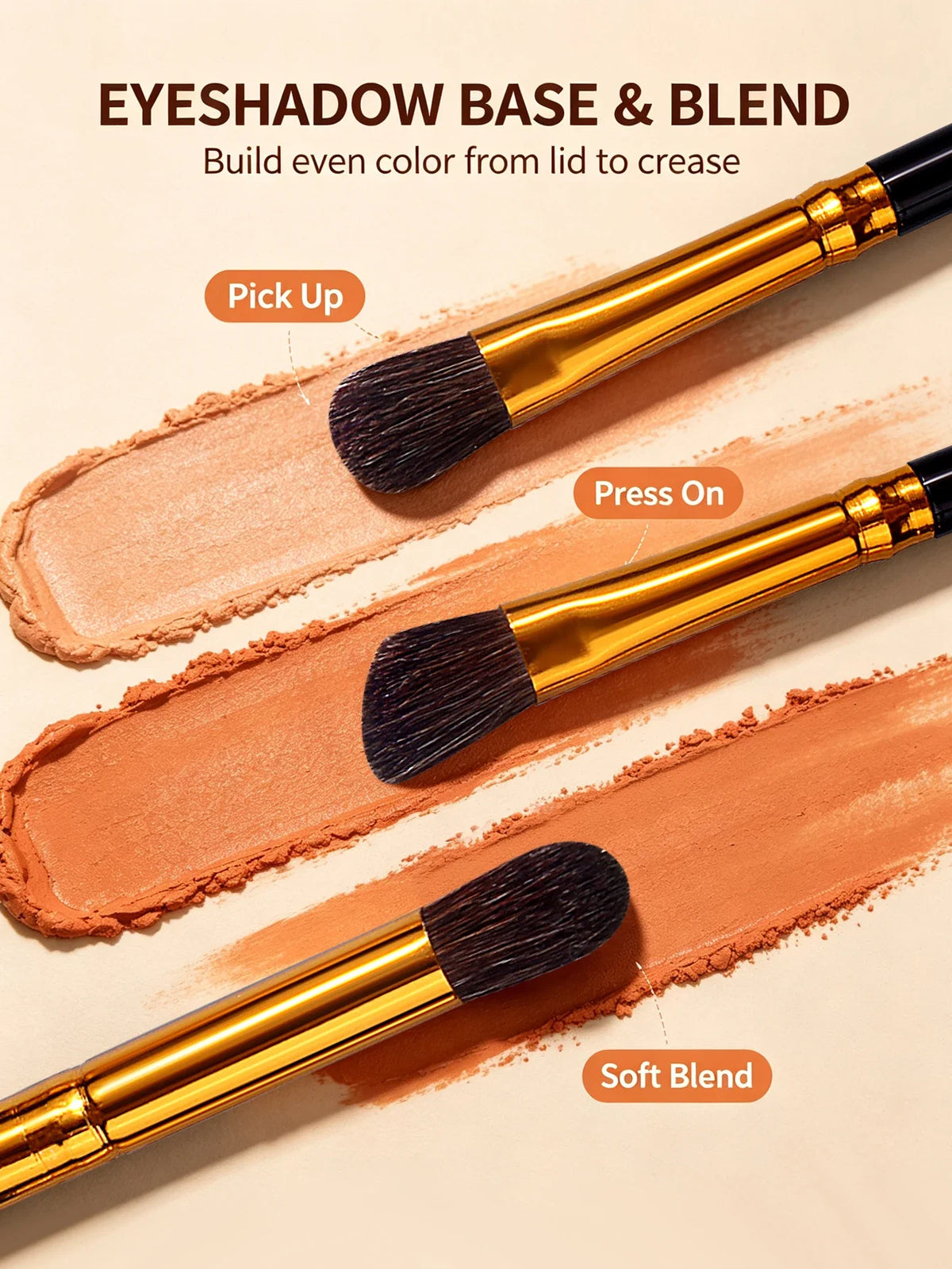 12-Piece Makeup Brush Set – Eyeshadow, Contour & Highlighter