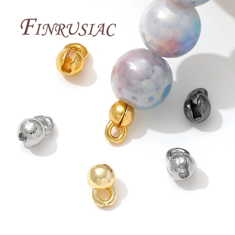 18K Gold Plated Crimp Beads & Cover Findings | DIY Jewelry